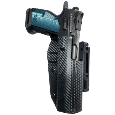 Black Scorpion Gear Pro IDPA Competition Holster fits CZ Tactical Sport 2 (Carbon Fiber, Right-Hand Draw)