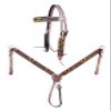 CHALLENGER Horse Western Tooled Leather Headstall Bridle Breast Collar Set 78FK21B view 1