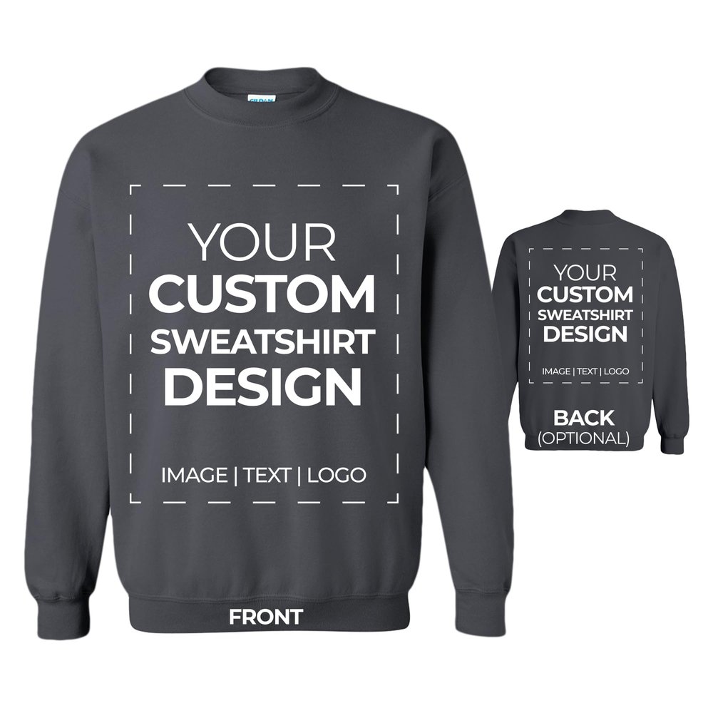 APPARELYN Custom Sweatshirt Design - Create Your Own Sweatshirt with Logo, Text, Image Print Cotton Sweatshirts for Men, Women, Unisex