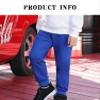 EISHOW Unisex Kids Cotton Pants, Toddler Baby Solid Jogger Sweatpants Athletic Pants Elastic Trousers Bottoms with Pockets (Dark Blue,6-7 Years,6 Years,7 Years) view 4