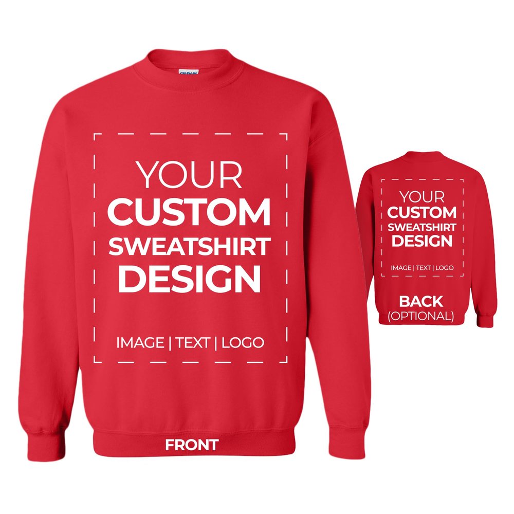 APPARELYN Custom Sweatshirt Design - Create Your Own Sweatshirt with Logo, Text, Image Print Cotton Sweatshirts for Men, Women, Unisex