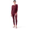 Fruit of The Loom Women's Micro Waffle Premium Thermal Set, Buffalo Plaid, Large view 1