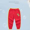 EISHOW Toddler Boys Girls Dinosaur Sweatpants Cartoon Print Sports Jogging Active Pants Kids Casual Cotton Elastic Trousers (2pcs#red&Pink,2-3 Years,2 Years,3 Years) view 2