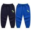 EISHOW Toddler Boys Girls Dinosaur Sweatpants Cartoon Print Sports Jogging Active Pants Kids Casual Cotton Elastic Trousers (2pcs#Royal&Color Blue,2-3 Years,2 Years,3 Years) view 1