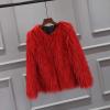 Girls Faux-Fur Jacket Coat Winter Snowday Long Sleeve Thick Warm Outwear Clothes Fuzzy Cardigans Jacket (Red, 3-4 Years) view 2