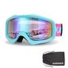 Karsaer Ski Goggles Anti-Fog Snow Goggles OTG 100% UV Protection Snowboard Goggles Bendable Dual-Lenses for Men Women Youth view 1