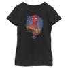 Marvel Girls Man No Way Home Spider Hero Portrait Tee, Black, X-Small view 2