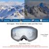Karsaer Ski Goggles Anti-Fog Snow Goggles OTG 100% UV Protection Snowboard Goggles Bendable Dual-Lenses for Men Women Youth view 2