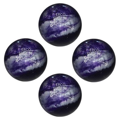 BuyBocceBalls - EPCO Candlepin Bowling Balls - Starline Galaxy - - Purple - (4 1/2", 2lbs 6oz ) - 4 Balls - Made In USA