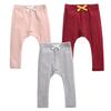 EISHOW Unisex Baby Cotton Pants Leggings,Baby Ribbed Knit Jogger Pants Solid Color Bow Leggings Newborn Fall Winter Outfits (3 Pack(Pink&red&Gray),12-18 Months,12 Months,18 Months) view 1