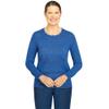 Alfred Dunner Women's Cozy Cashmelon Sweater Size XL Cobalt Multi view 1