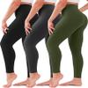 3 Pack Leggings for Women High Waisted No See-Through Tummy Control Soft Yoga Pants Womens Workout Athletic Running Leggings view 1