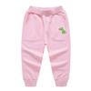 EISHOW Toddler Boys Girls Dinosaur Sweatpants Cartoon Print Sports Jogging Active Pants Kids Casual Cotton Elastic Trousers (2pcs-Pink&Color Blue,7-8 Years,7 Years,8 Years) view 2