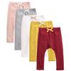 EISHOW Unisex Baby Cotton Pants Leggings,Baby Ribbed Knit Jogger Pants Solid Color Bow Leggings Newborn Fall Winter Outfits (5 Pack,18-24 Months,18 Months,24 Months) view 1