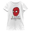Marvel Girls Way Home I Love Spider-Man Poster Tee, White, X-Small view 1
