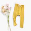 EISHOW Unisex Baby Cotton Pants Leggings,Baby Ribbed Knit Jogger Pants Solid Color Bow Leggings Newborn Fall Winter Outfits (3 Pack(Yellow&red&Pink),18-24 Months,18 Months,24 Months) view 2