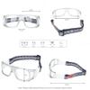 Sports Goggles Glasses Men Racquetball Basketball Football Eyewear Protective Glasses Shock Collision Lens Replaceable (Grey Frame White Pad) (8068) view 2