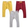 EISHOW Unisex Baby Cotton Pants Leggings,Baby Ribbed Knit Jogger Pants Solid Color Bow Leggings Newborn Fall Winter Outfits (3 Pack(Yellow&red&Gray),6-12 Months,6 Months,12 Months) view 1