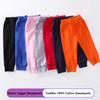 EISHOW Unisex Kids Cotton Pants, Toddler Baby Solid Jogger Sweatpants Athletic Pants Elastic Trousers Bottoms with Pockets (Orange,3-4 Years,3 Years,4 Years) view 2
