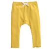 EISHOW Unisex Baby Cotton Pants Leggings,Baby Ribbed Knit Jogger Pants Solid Color Bow Leggings Newborn Fall Winter Outfits (Yellow,18-24 Months,18 Months,24 Months) view 1