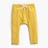 EISHOW Unisex Baby Cotton Pants Leggings,Baby Ribbed Knit Jogger Pants Solid Color Bow Leggings Newborn Fall Winter Outfits (Yellow,18-24 Months,18 Months,24 Months) view 2