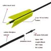 6/12 Pcs 30 Inch Archery Carbon Arrows Target Practice Spine 500 Flu Flu Arrows Small Game Arrows 4 Feathers Fletching with 100 Grain Judo Arrowheads for Practice Targeting (Yellow set, 12 pcs) view 3