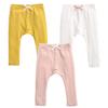 EISHOW Unisex Baby Cotton Pants Leggings,Baby Ribbed Knit Jogger Pants Solid Color Bow Leggings Newborn Fall Winter Outfits (3 Pack(Yellow&White&Pink),3-4 Years,3 Years,4 Years) view 1
