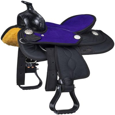 Eclipse by Tough1 Synthetic Barrel Saddle 14in Pur