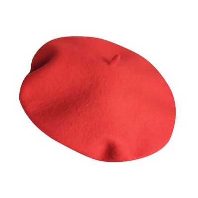 Digood Children Girls Stretch Beret Hat Retro Wool Pure Color Head Scarf Wrap Hat Cap,Winter Autumn Childrens Birthday Gifts(Red,One Size)