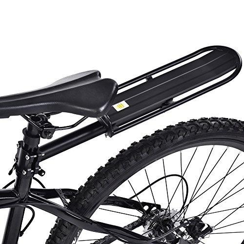 Rear Cargo Rack Quick Release Adjustable Alloy Carrier 115lbs Capacity Easy Install Black