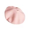 Digood Children Girls Stretch Beret Hat Retro Wool Pure Color Head Scarf Wrap Hat Cap,Fashionable Thickening Hat Fall Winter(Pink,One Size) view 1