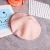 Digood Children Girls Stretch Beret Hat Retro Wool Pure Color Head Scarf Wrap Hat Cap,Fashionable Thickening Hat Fall Winter(Pink,One Size) view 2