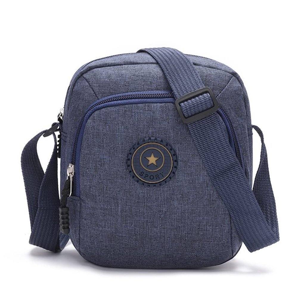 Outdoor sports and leisure multifunctional messenger bag Oxford cloth shoulder bag change mobile phone pack (Red)
