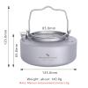 Boundless Voyage Camping 700ml Titanium Kettle with Folding Handle Big Capacity Pot Outdoor Tableware Drinkware Ti3100D view 2