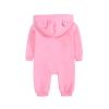 Newborn Baby Boy Hooded Romper One Piece Long Sleeve Hoodie Playsuit Jumpsuit Solid Fall Winter Outfit (Pink, 9-12 Month) view 2