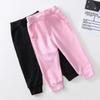 EISHOW Unisex Kids Cotton Pants, Toddler Baby Solid Jogger Sweatpants Athletic Pants Elastic Trousers Bottoms with Pockets (Pink,3-4 Years,3 Years,4 Years) view 3