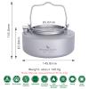 Boundless Voyage Titanium Kettle with Folding Handle & Filter Ultralight Teapot Outdoor Camping Coffee Pot for Boiling Water Coffee Tea view 3