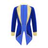Moily Kids Girls Boys Vintage Steampunk Victorian Swallow Tail Coat Jacket Ringmaster Circus Show Outfits Velvet Royal Blue 16 Years view 1