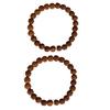 NAISHA 5 Mukhi Rudraksha Bracelet Pack of 2, Stretchable 7mm Wrist Mala view 1