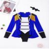Manyakai Kids Girls Circus Ringmaster Jumpsuit Tailcoat Rompers Carnival Theme Party Fancy Dress up Blue 6 Years view 3