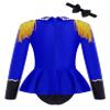Manyakai Kids Girls Circus Ringmaster Jumpsuit Tailcoat Rompers Carnival Theme Party Fancy Dress up Blue 4 Years view 2