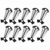 tooloflife Aluminium Alloy Fishbone Deck Anchor Pegs, Portable Camping Tent Nail with Spring Buckle, Outdoor Camping Accessoriness, Pack of 10, Black view 1