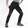 Male Outdoor Travel Trousers Thick Warm Soft Shell Camping Hiking Skiing Pant Light Gray 5XL view 3