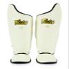 Fairtex SP8 Muay Thai Shin Guards for Men, Women, Kids | Shin Guards Made with Syntek Leather & are Premium, Lightweight & Durable | Expanded Side Protection (White/Extra Large) view 2