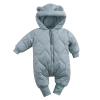Baby Boy Girl Winter Coat Zipper Puffer Jacket Long Sleeve Hooded Jumpsuit Snowsuit Romper Outwear (Blue, 3-6 Months) view 1