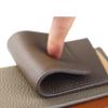 WAYNE'S DOG Genuine Leather Slip in Glasses Sleeve Eye Glasses Case Pouch, Sunglasses Case Holder (Gray-Litchi Leather) view 2