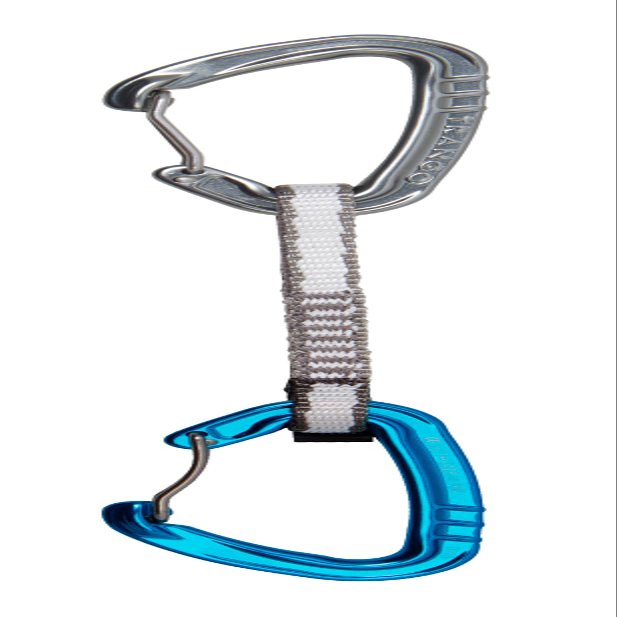TRANGO Phase Quickdraw - Versatile Wiregate Climbing Quickdraw, Low Bulk Dogbone, 22kN, 12cm, Sport & Trad Climbing