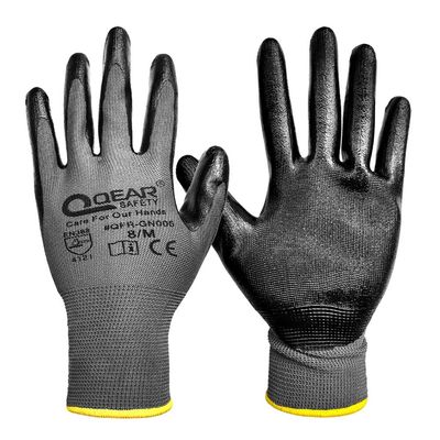 FUFU Gloves Men's Work Gloves,Nitrile Coated Gloves,Practical Gardening Gloves,Elastic and Breathable,Oil-Proof and Non-Slip (Size : S)