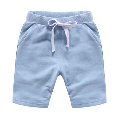 JEATHA Toddler Girls Boys Summer Athletic Gym Shorts Joggers Running Cycling Sweatpants Cotton Yoga Pants Sky Blue 4-5 Years