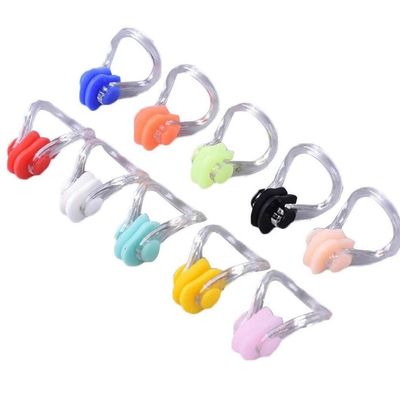 10pcs Swimming Nose Clip Reusable Silicone Nose Plug Swim Nose Waterproof Nose Protector Clips for Diving Surfing